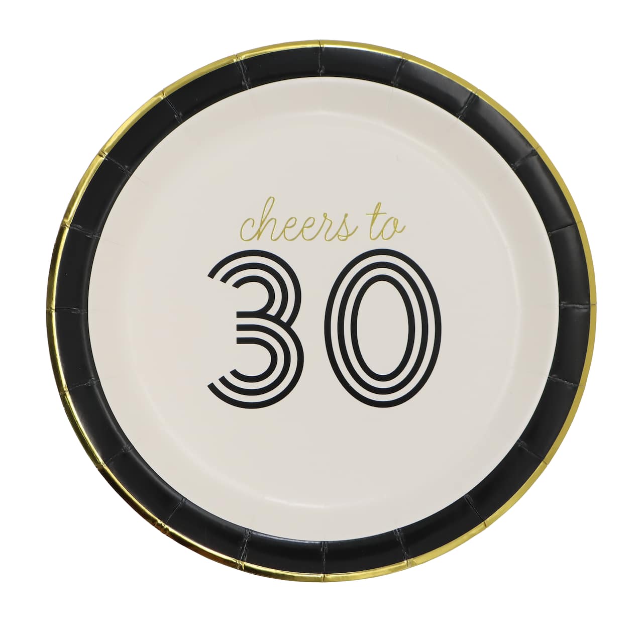 24 Packs: 8 ct. (192 total) 7" Cheers to 30 Paper Dinner Plates by Celebrate It™